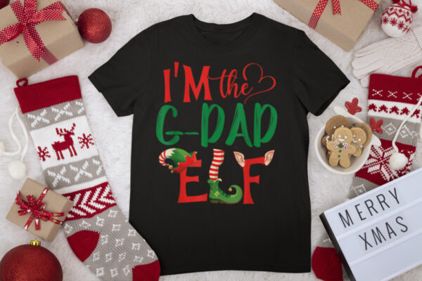 I’m The G DAD Elf Matching Group Family Christmas Pajama T Shirt