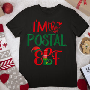 I’m The Postal Elf Matching Group Family Christmas Pajama T Shirt