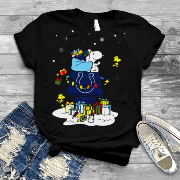 Indianapolis Colts Santa Snoopy Wish You A Merry Christmas 2022 Shirt