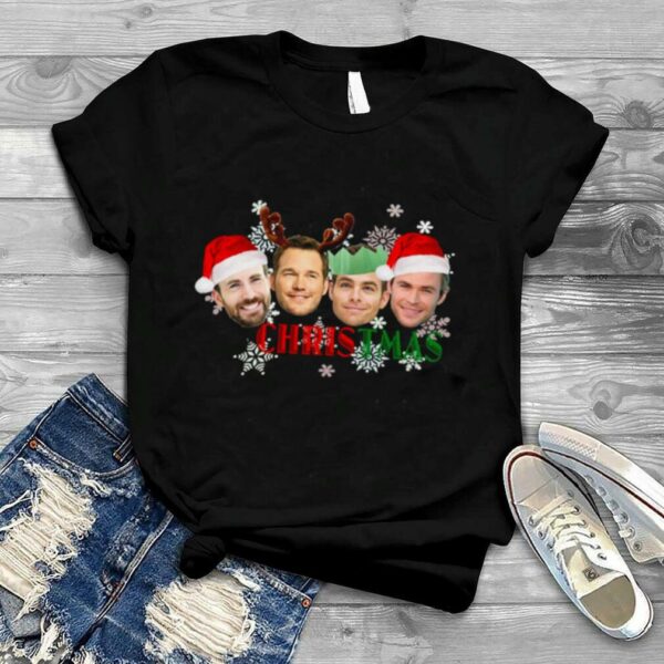 Its Christmas Marvel Christ Evan Chris Hemsworth Chris Pratt shirt