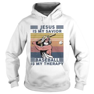 Jesus Is My Savior Baseball Is My Therapy Vintage Retro shirt Jesus Is My Savior Baseball Is My Therapy Vintage Retro shirt