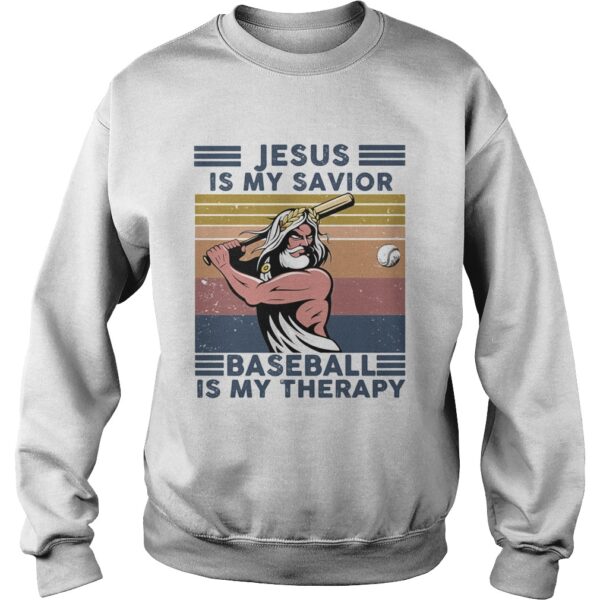 Jesus Is My Savior Baseball Is My Therapy Vintage Retro shirt