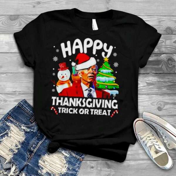 Joe Biden Merry Thanksgiving Trick Or Treat Christmas shirt