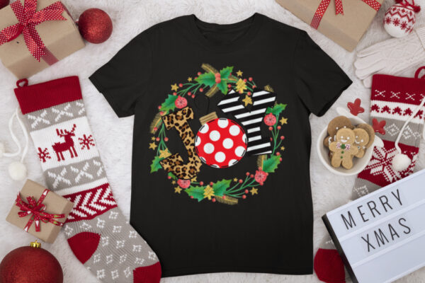 Joy Wreath Hanger Christmas T Shirt