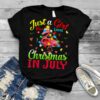 Just A Girl Who Loves Christmas In July Flamingo Shirt