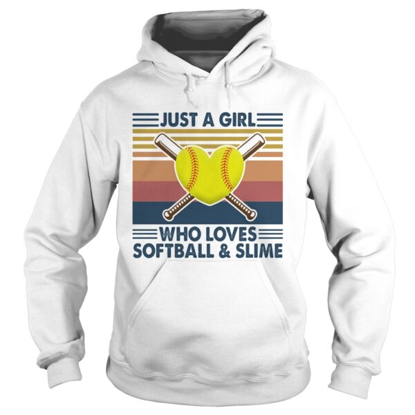 Just a girl who loves softball and slime vintage shirt