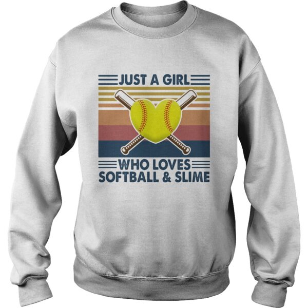 Just a girl who loves softball and slime vintage shirt