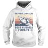 Kayaking Father and son best friends for life vintage retro shirt