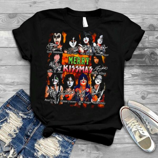 Kiss Merry Kissmas Signatures Christmas 2022 Shirt