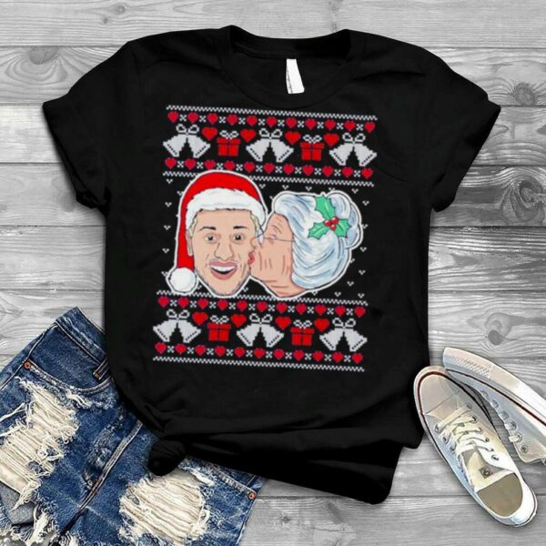 Kissing Mrs Claus Ugly christmas shirt