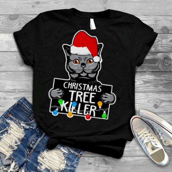 Kitty Cat Christmas Tree Killer Sweater Shirt