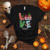 LOVE Football Lover Fan Christmas Light Gnome Pajamas T Shirt