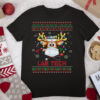 Lab Tech Reindeer Wearing Lights Ugly Sweater For Christmas T Shirt