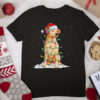 Labrador Dog Santa Christmas Tree Lights Puppy Dog Lover PJ T Shirt