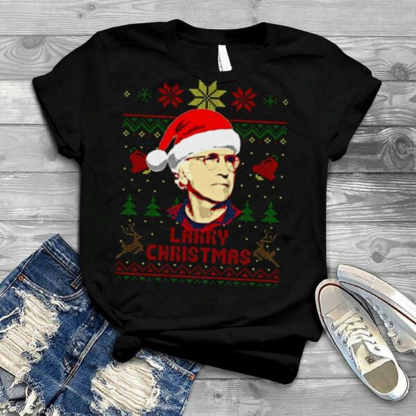 Larry David Christmas Pattern Graphic shirt