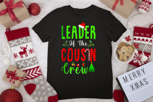 Leader Of The Cousin Crew Funny Christmas Family shirt