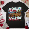 Leopards Plaid Merry Christmas Truck Xmas Holiday T Shirt