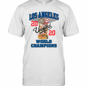 Los Angeles Dodgers Undefeated 2020 World Championship Dodgers National League Champions 2020 Blue T-Shirt