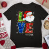 Love 4th Grade Santa Claus Funny Teacher Christmas Pajama T Shirt