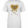 Love Boston Bruins Hockey Logo Hearts T-Shirt