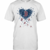 Love Boston Red Sox Baseball Logo Hearts T-Shirt