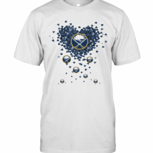 Love Buffalo Sabres Hockey Logo Hearts T-Shirt