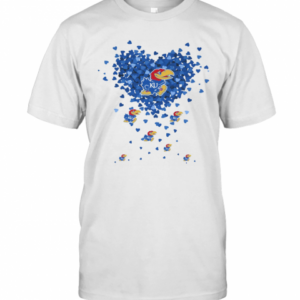 Love Kansas Jayhawk Ku Hearts T-Shirt