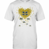 Love Michigan Wolverines Logo Hearts T-Shirt