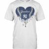 Love New York Yankees Baseball Heart Diamond T-Shirt