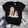 Maltese Dog Christmas Snowman shirt