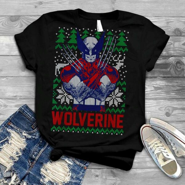 Marvel X Men Wolverine Christmas Tree Ugly Christmas T Shirt