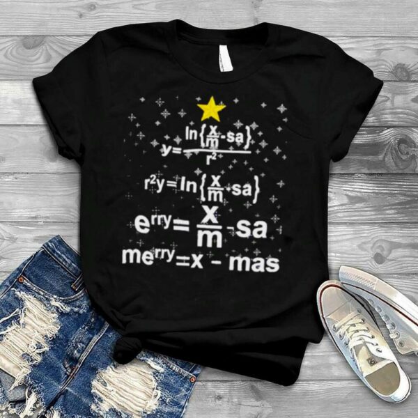 Math Teacher Christmas Tree shirt