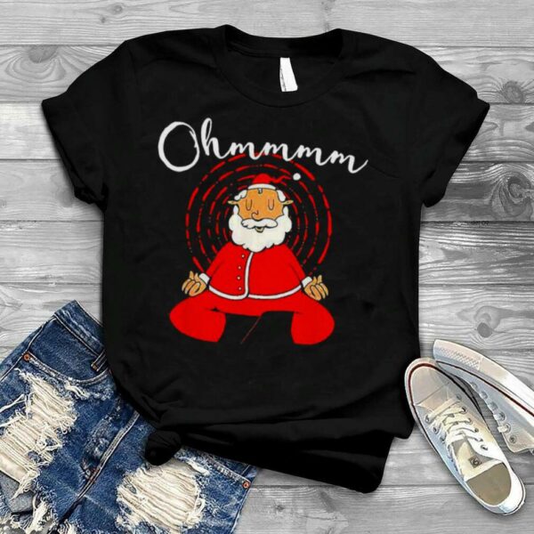 Meditating Santa Yoga Ohmmm Christmas Shirt