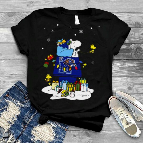 Memphis Tigers Santa Snoopy Wish You A Merry Christmas 2022 Shirt