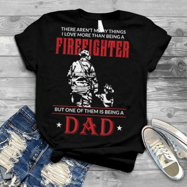 Mens Firefighter Dad & Son Daddy Father’s Day Christmas T Shirt