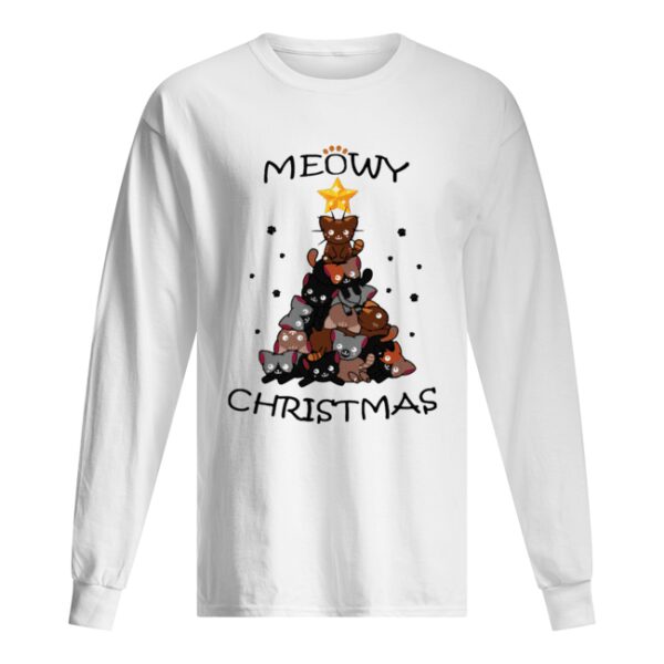 Meowy Christmas Tree Cute Merry Xmas shirt