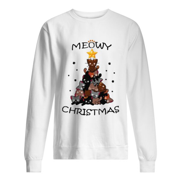 Meowy Christmas Tree Cute Merry Xmas shirt