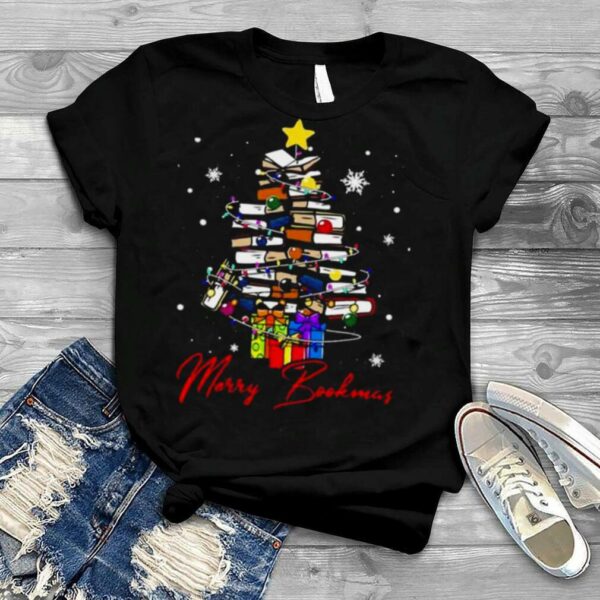 Merry Bookmas Bookworm Christmas Tree Sweater shirt