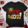 Merry Christmas 2021 Mask Funny Bathroom Paper Red T Shirt
