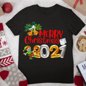 Merry Christmas 2021 Mask Funny Bathroom Paper Red T Shirt