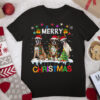 Merry Christmas Boxer Shirt Santa Hat Funny Xmas Lights T Shirt
