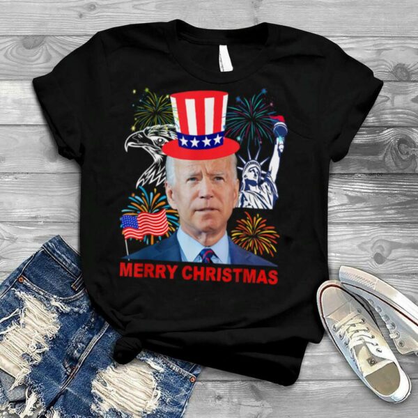 Merry Christmas Joe Biden American Flag Christmas in July T Shirt