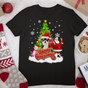 Merry Christmas Santa Claus Black Chihuahua Sweater Shirt
