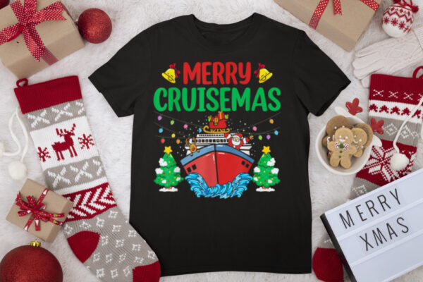 Merry Cruisemas Family Cruise Christmas 2021 Funny Boat Trip T Shirt