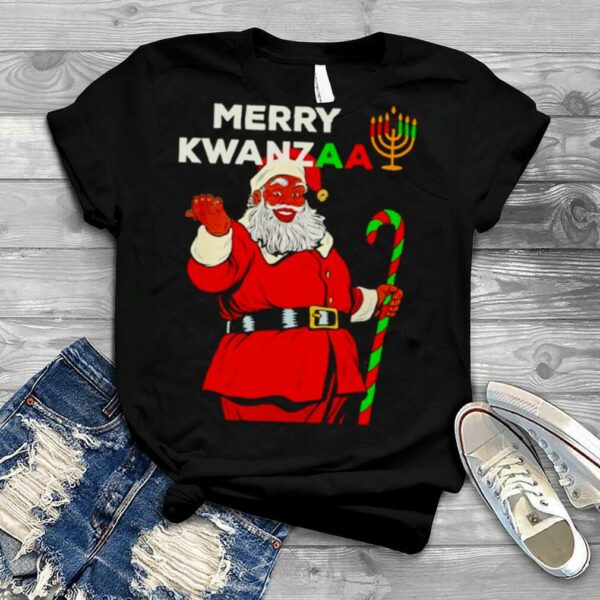 Merry Kwanzaa Santa Black Christmas shirt