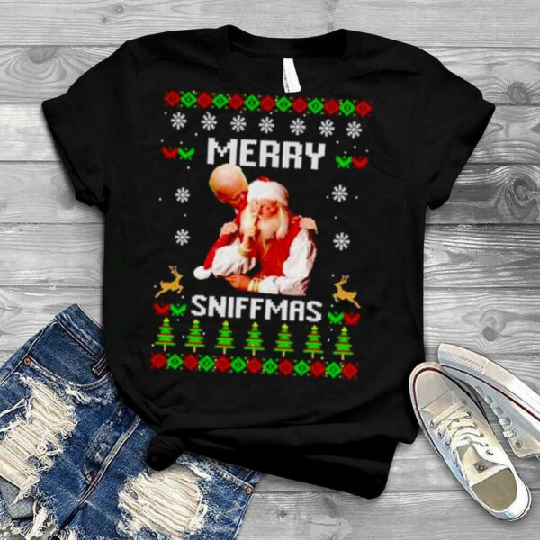 Merry Sniffmas Joe Biden sniff Santa ugly Christmas shirt