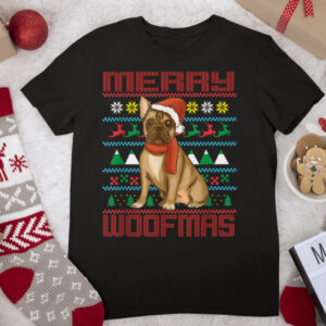 Merry Woofmas French Bulldog Christmas T Shirt