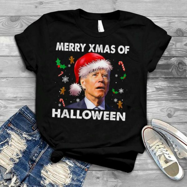 Merry Xmas Of Halloween Joe Biden Confused Christmas In July T Shirt