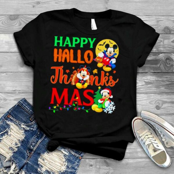 Mickey Mouse Happy Hallo ThnaksMas Christmas shirt