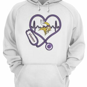 Minnesota Vikings nurse heartbeat shirt 2 Minnesota Vikings nurse heartbeat shirt 3